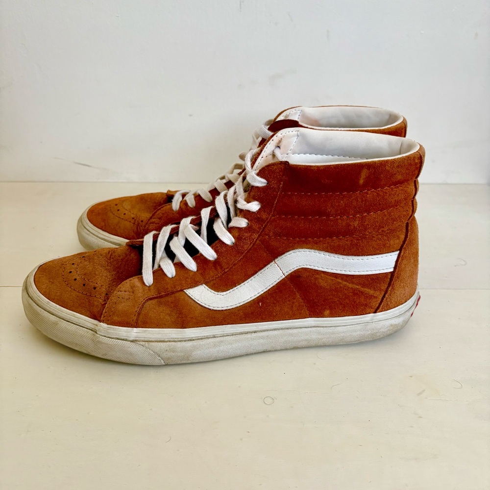 Vans Suede Sk8 Hi Scotchgard High-Top Deep Orange Sneakers - Men’s 12